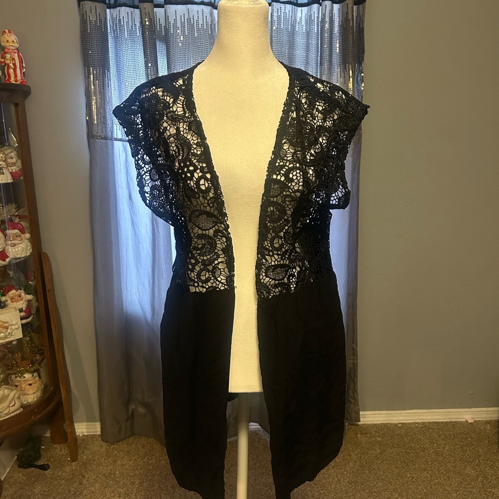 Maurices Black Lace Women's vest